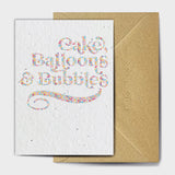 Shop online Cake, Balloons & Dots - 100% biodegradable seed-embedded cards Shop -The Seed Card Company